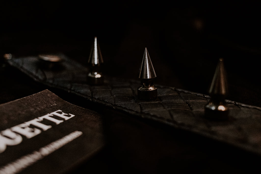 Spiked Leather Keychain