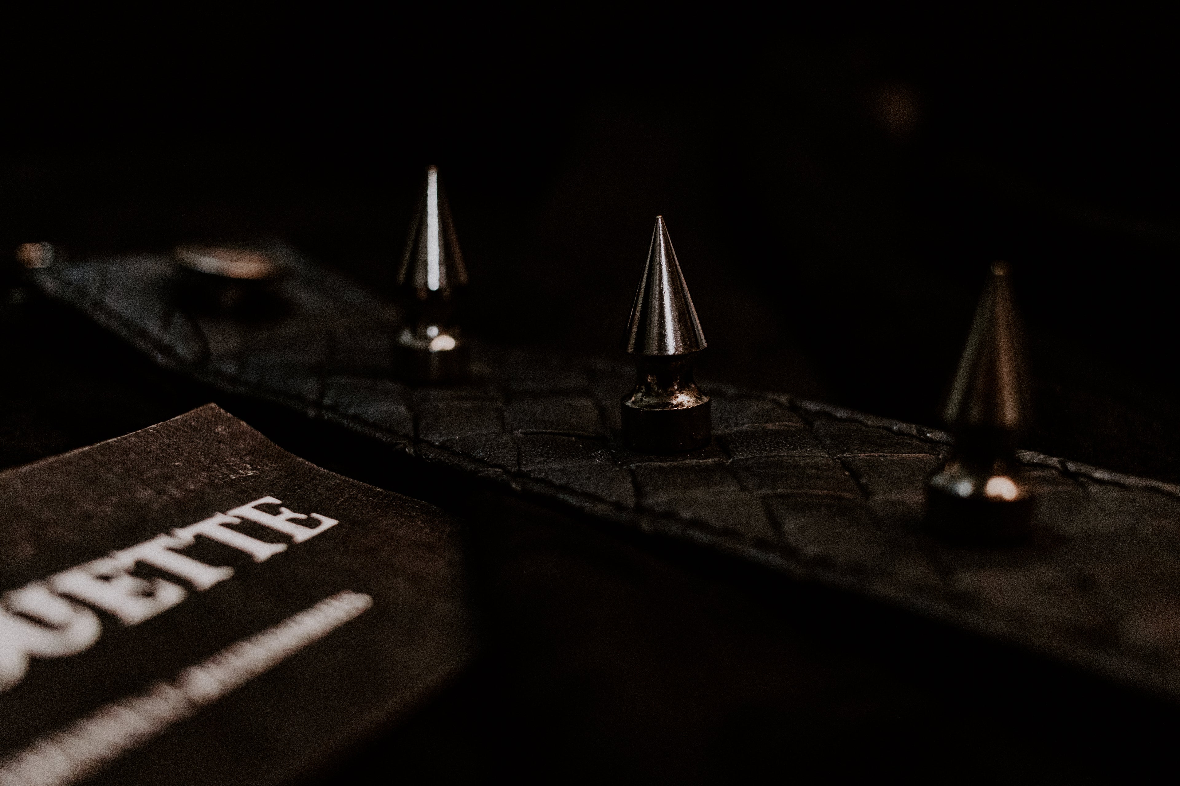 Spiked Leather Keychain